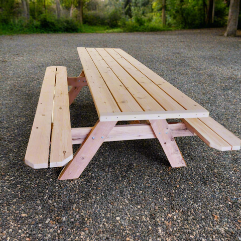 Handmade Cedar A-Frame Picnic Table for Front