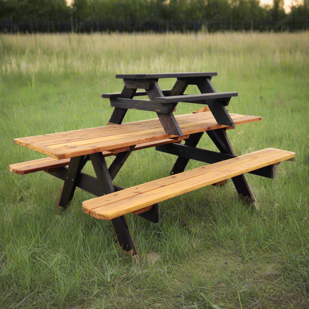 Redwood A-Frame Picnic Table Mini