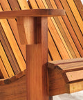Handcrafted Cedar Adirondack Loveseat Closeup