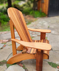 Handcrafted Cedar Upright Adirondack Chair from Side View
