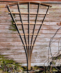 Handmade Cedar Fan Trellis in Garden