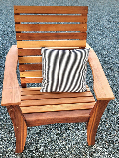 Handmade Cedar Captain's Chair from the Front