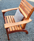 Handmade Cedar Captain Chair with Pillow from Top View