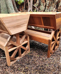 Handmade Cedar Wagon Wheel Planter Stained and Unstained