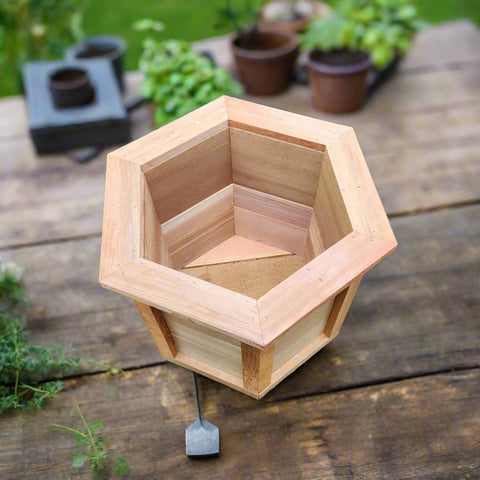 Top View of Handmade Hexagon Planter