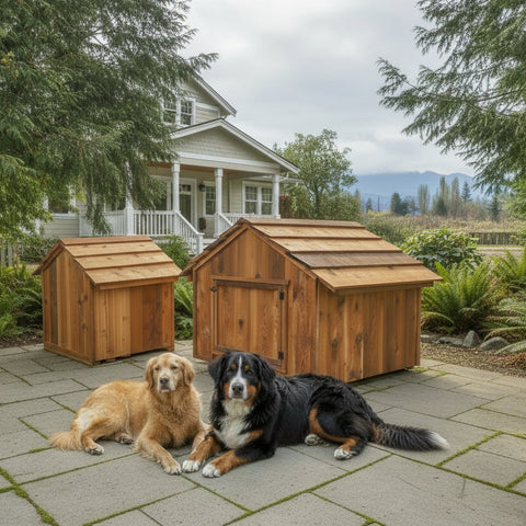 Back of medium and large dog houses