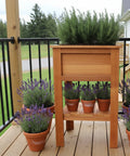 wood planter stand