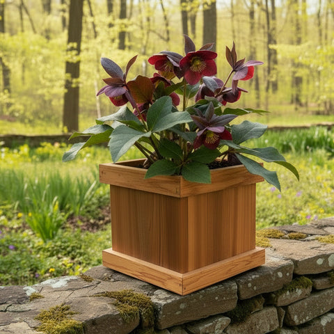 wooden planter