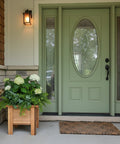 Seventeen inch tall cedar planter
