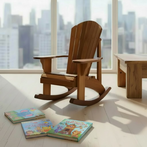 wooden children's rocking chair