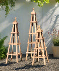 Handcrafted Cedar Garden Obelisk in 3 Different Sizes