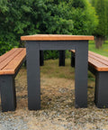 Handmade Cedar Picnic Table Set Front View