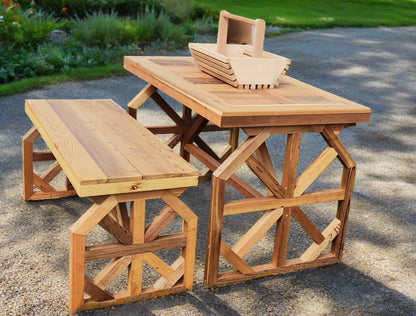 Wagon Wheel Picnic Table