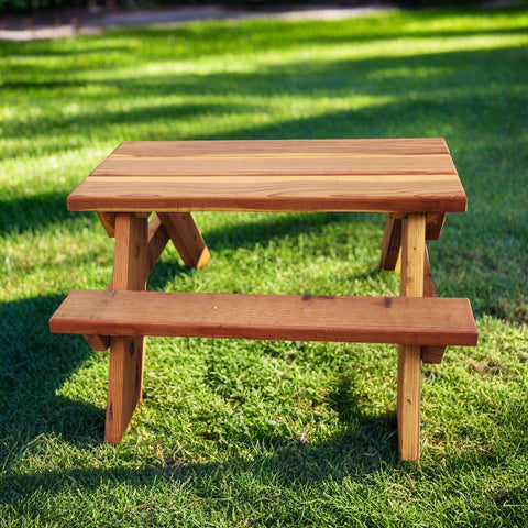 Miniature Handmade Cedar A-Frame Picnic Table