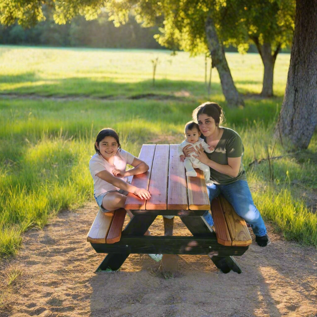 Redwood A-Frame Picnic Table Junior