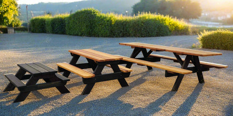 Redwood A-Frame Picnic Tables